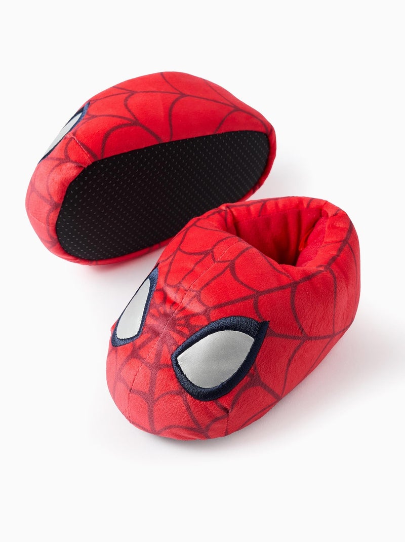 Zapatillas de casa de terciopelo con relleno Rojo - Kiabi