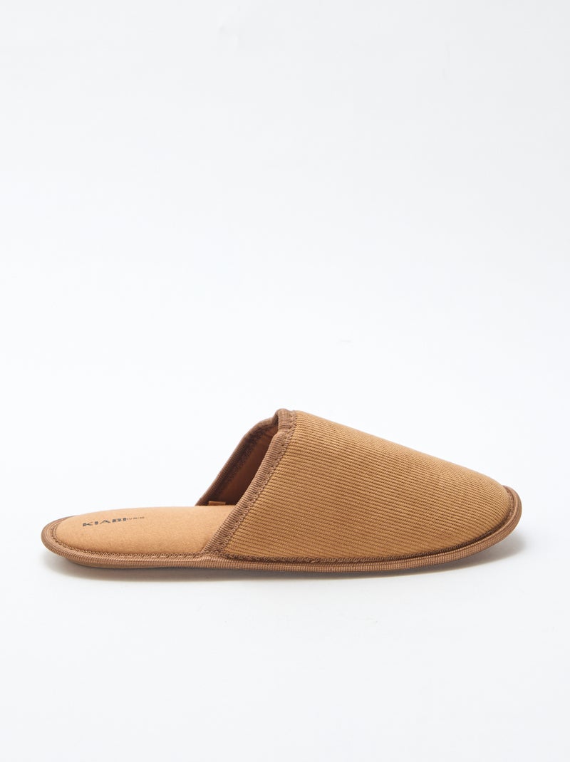 Zapatillas de casa de terciopelo Marron - Kiabi