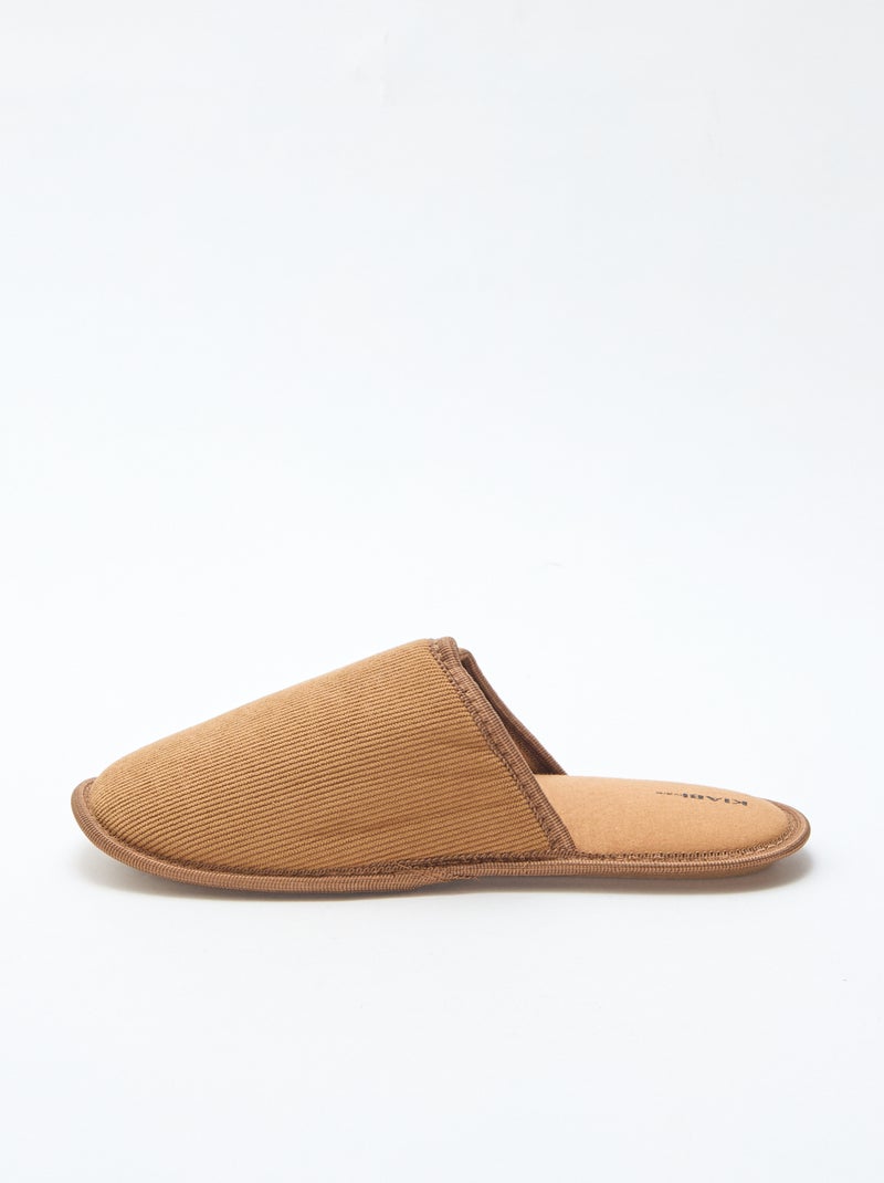 Zapatillas de casa de terciopelo Marron - Kiabi