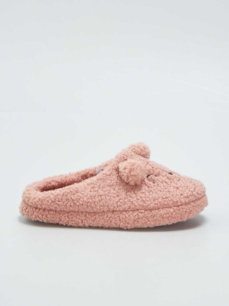 Zapatillas de casa destalonadas animal ROSA - Kiabi
