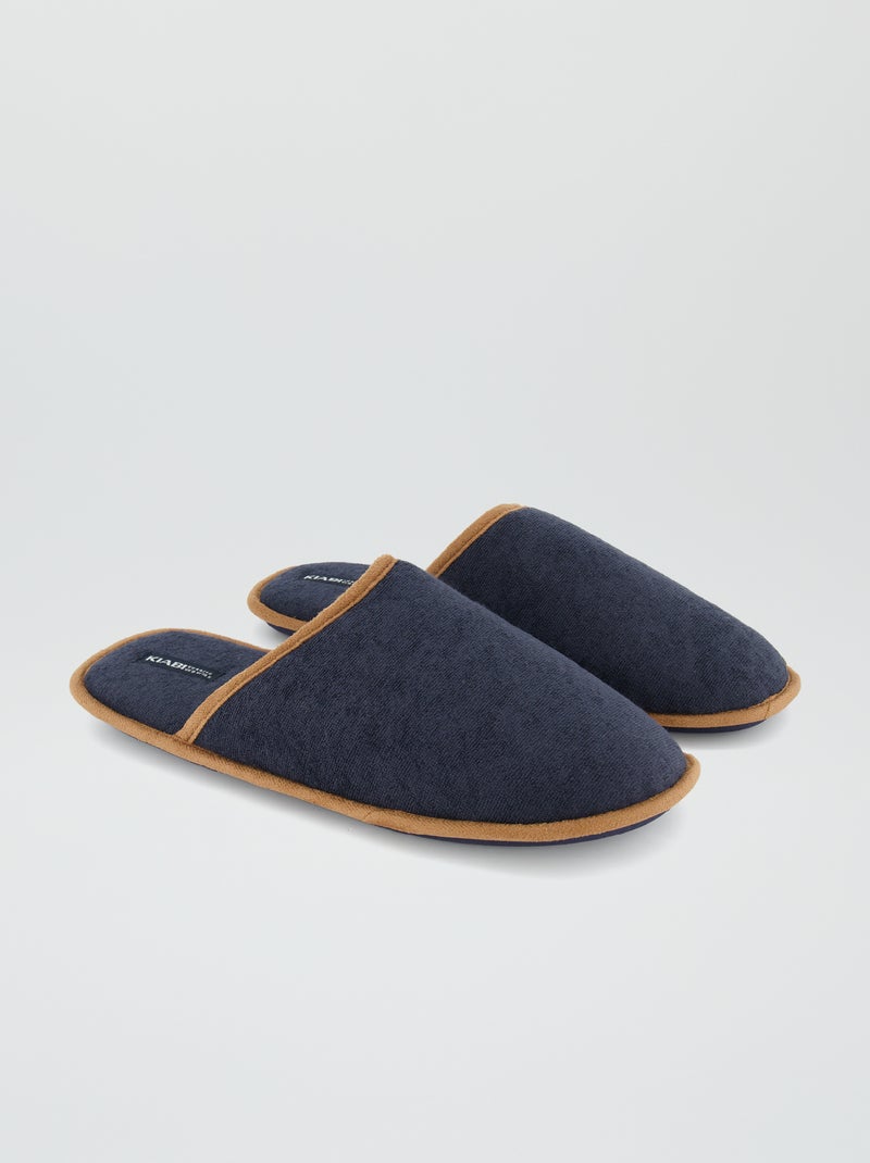 Zapatillas de casa destalonadas azul marino - Kiabi
