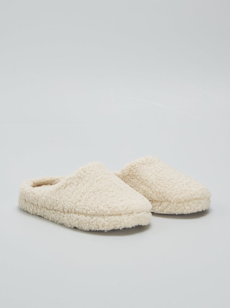 Zapatillas de casa destalonadas BEIGE - Kiabi