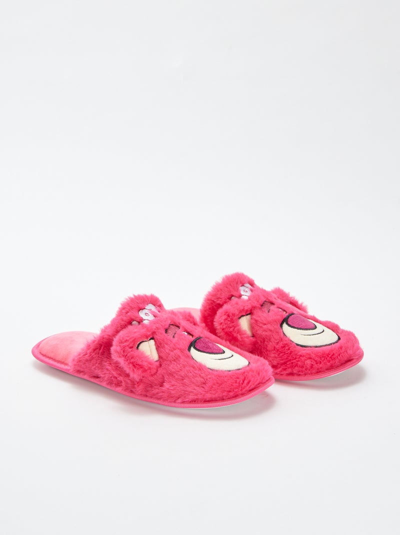 Zapatillas de casa destalonadas con pelo 'Lotso' Rosa - Kiabi