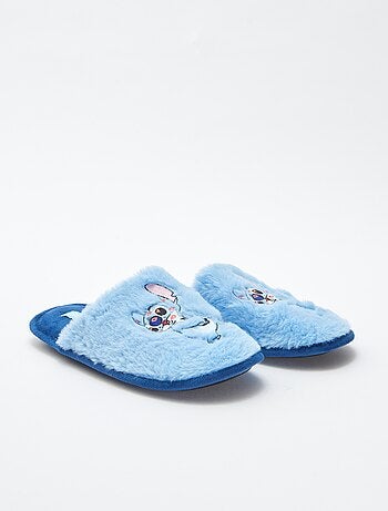 Zapatillas de casa destalonadas con pelo 'Stitch'