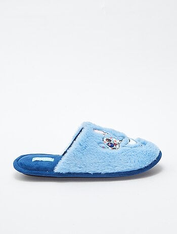 Zapatillas de casa destalonadas con pelo 'Stitch'