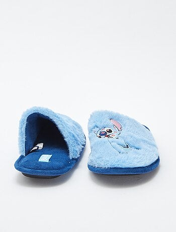 Zapatillas de casa destalonadas con pelo 'Stitch'