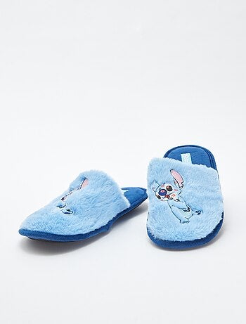 Zapatillas de casa destalonadas con pelo 'Stitch'