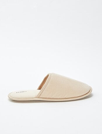 Zapatillas de casa destalonadas de terciopelo