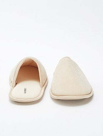 Zapatillas de casa destalonadas de terciopelo