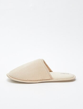 Zapatillas de casa destalonadas de terciopelo