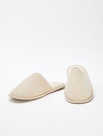 Zapatillas de casa destalonadas de terciopelo