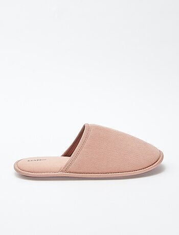 Zapatillas de casa destalonadas de terciopelo