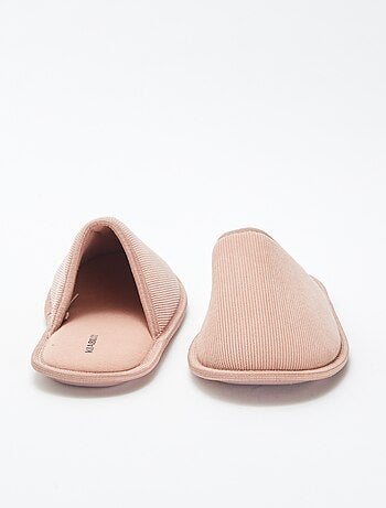 Zapatillas de casa destalonadas de terciopelo