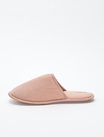 Zapatillas de casa destalonadas de terciopelo