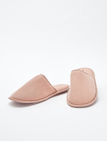 Zapatillas de casa destalonadas de terciopelo