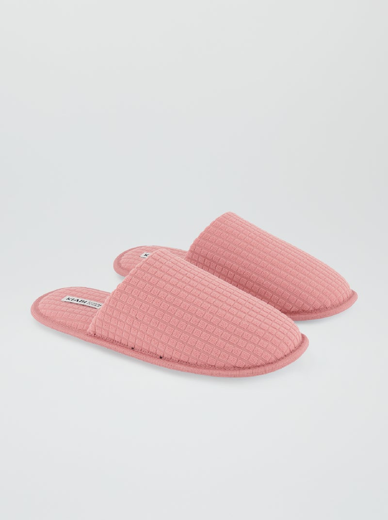 Zapatillas de casa destalonadas rosa - Kiabi