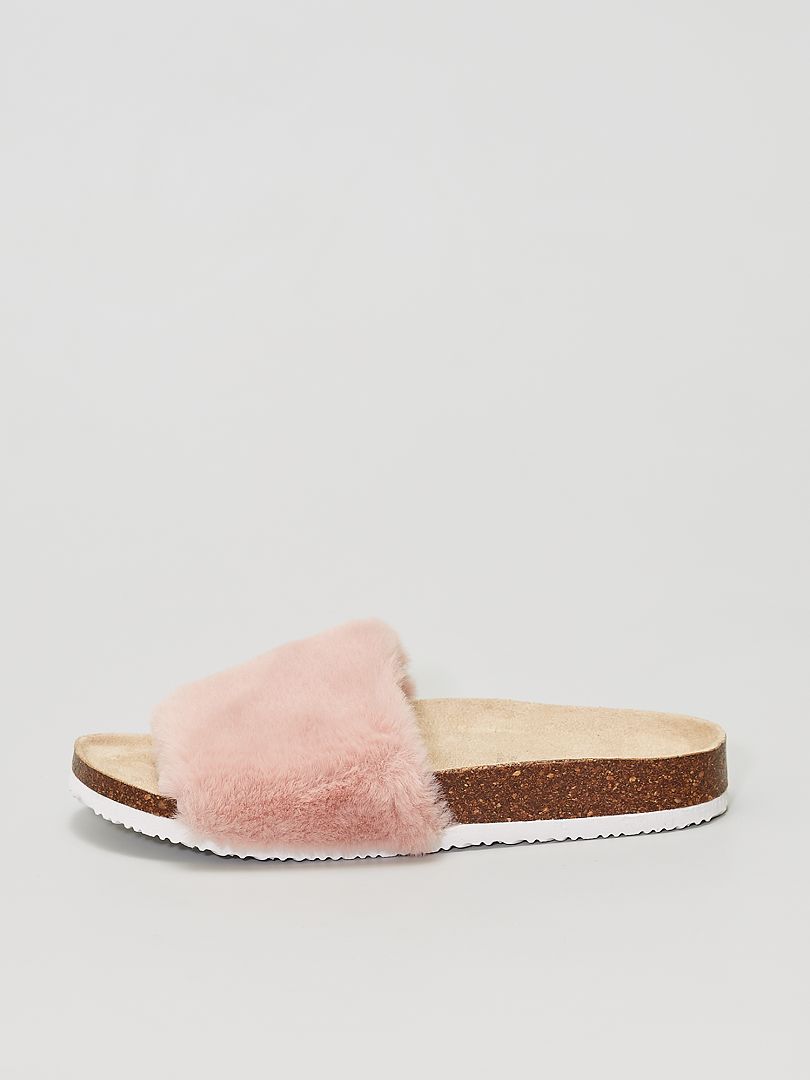 Zapatillas de casa destalonadas rosa - Kiabi