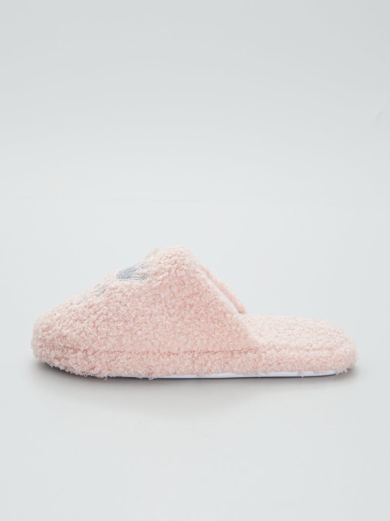 Zapatillas de casa destalonadas rosa - Kiabi