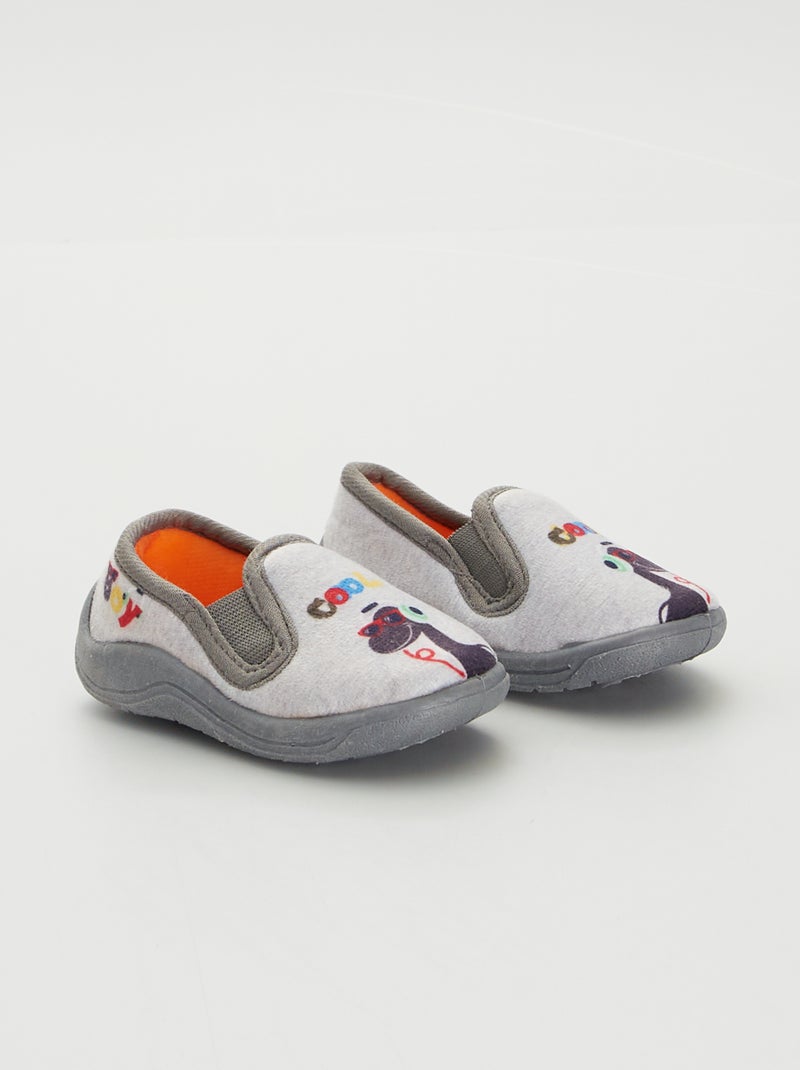 Zapatillas de casa 'dinosaurios' GRIS - Kiabi