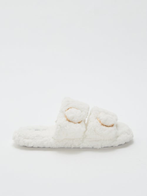 Zapatillas de casa doble tira con forro - Kiabi