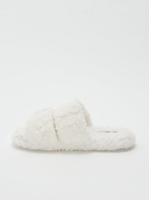 Zapatillas de casa doble tira con forro - Kiabi