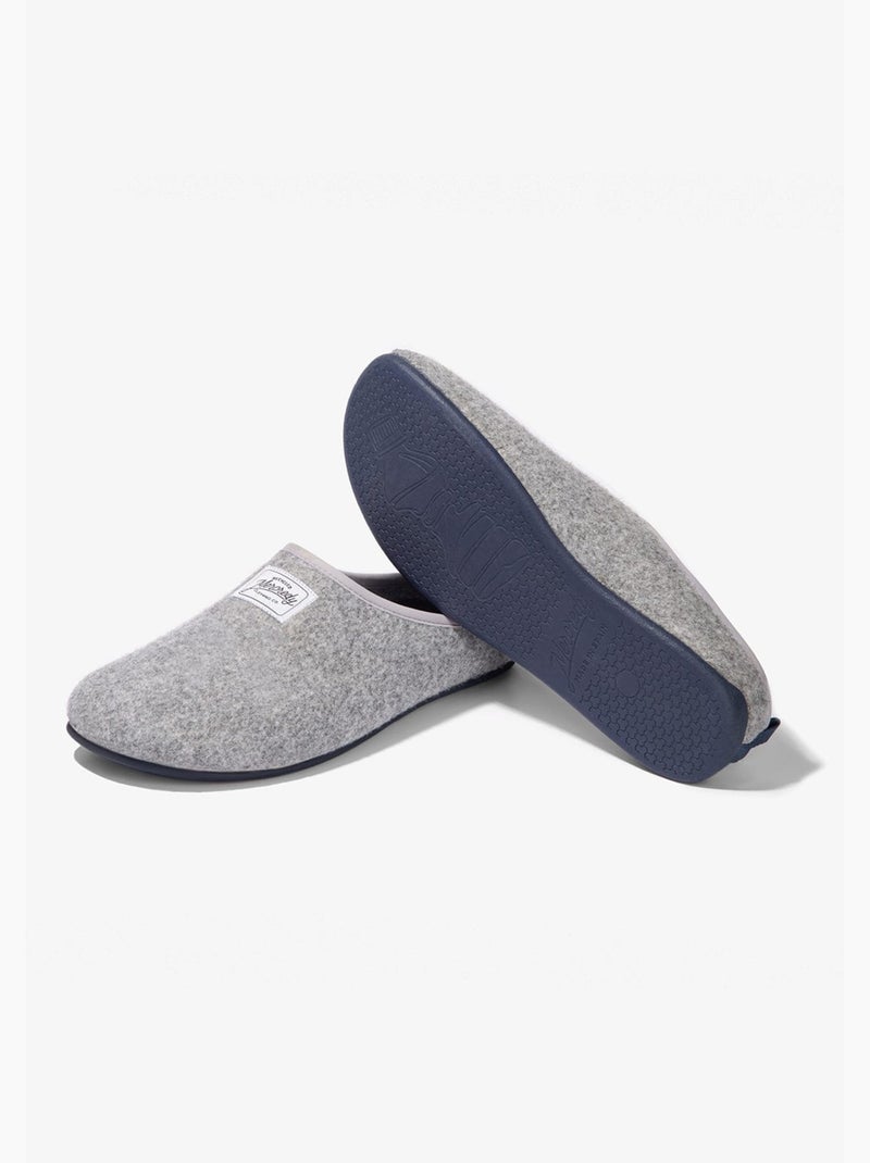 Zapatillas de casa ecológicas en color gris azulado Gris - Kiabi
