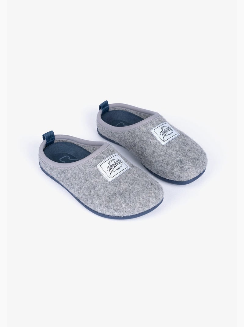 Zapatillas de casa ecológicas en color gris azulado Gris - Kiabi