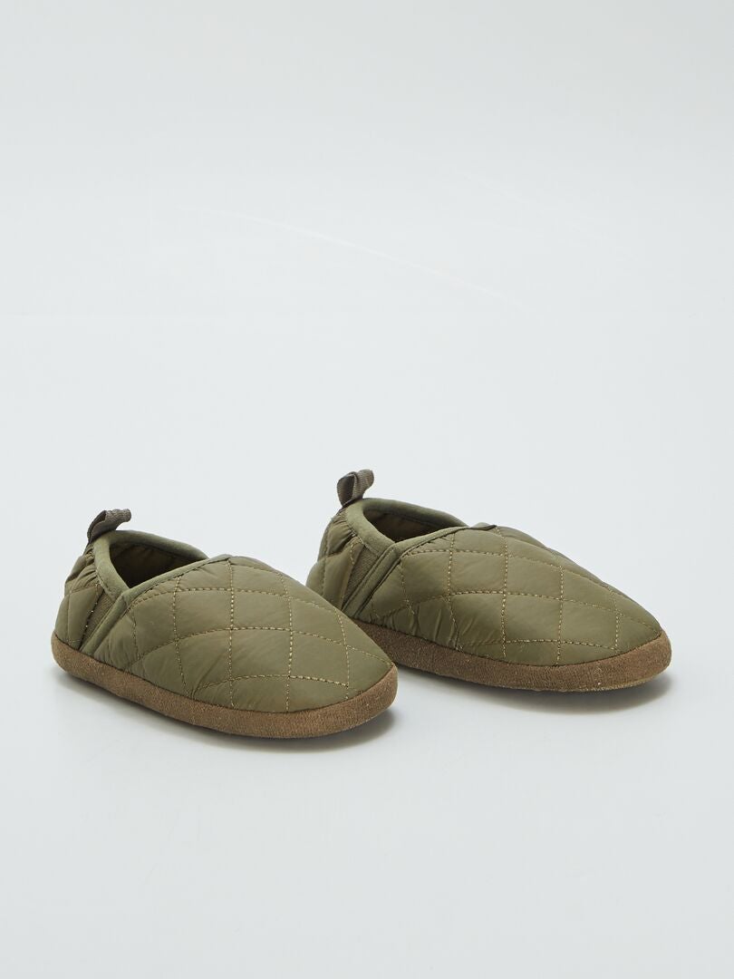 Zapatillas de casa elásticas acolchadas VERDE - Kiabi