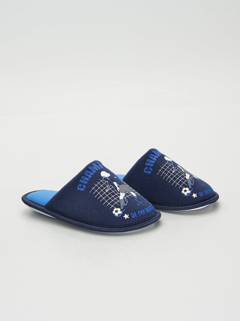 Zapatillas de casa estampadas AZUL - Kiabi