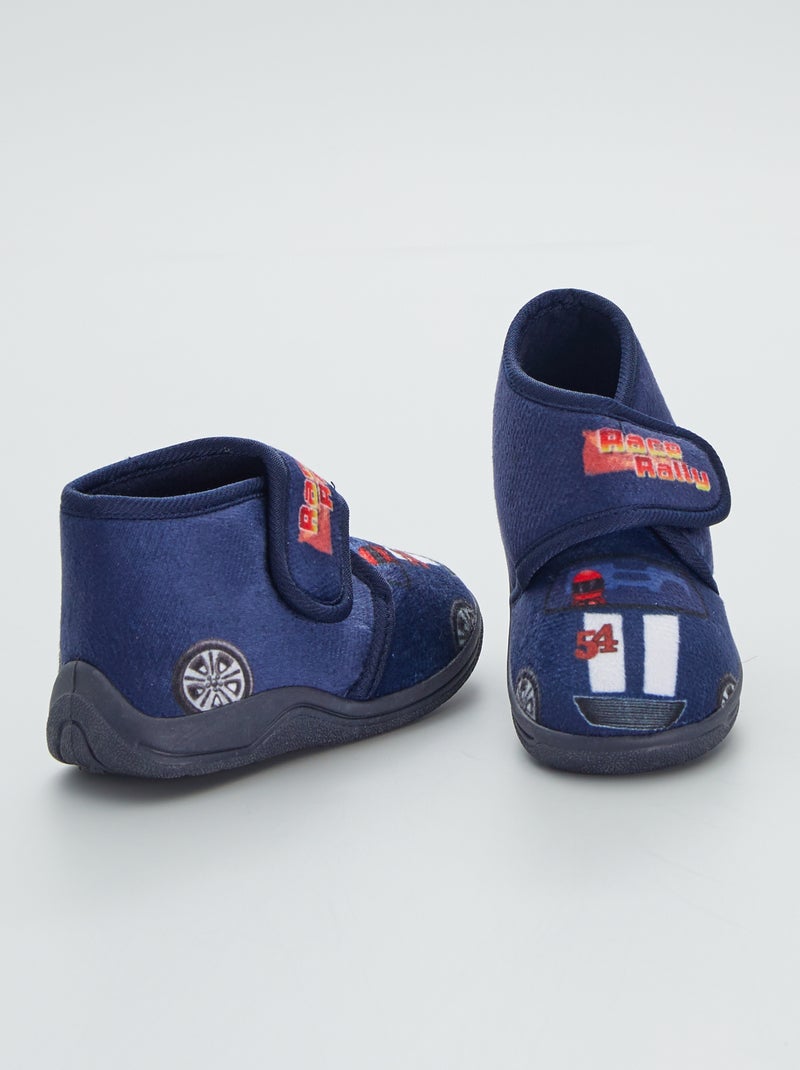 Zapatillas de casa estampadas azul navy - Kiabi