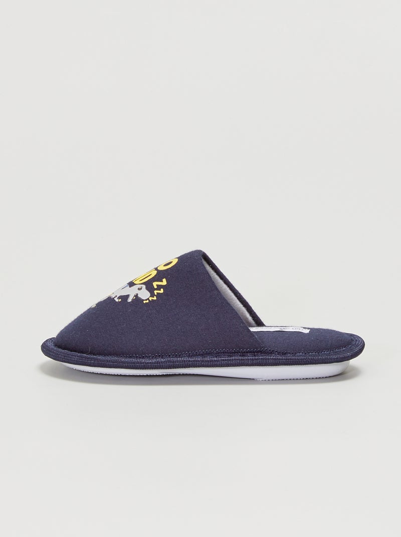 Zapatillas de casa estampadas 'Dino Sound' azul navy - Kiabi