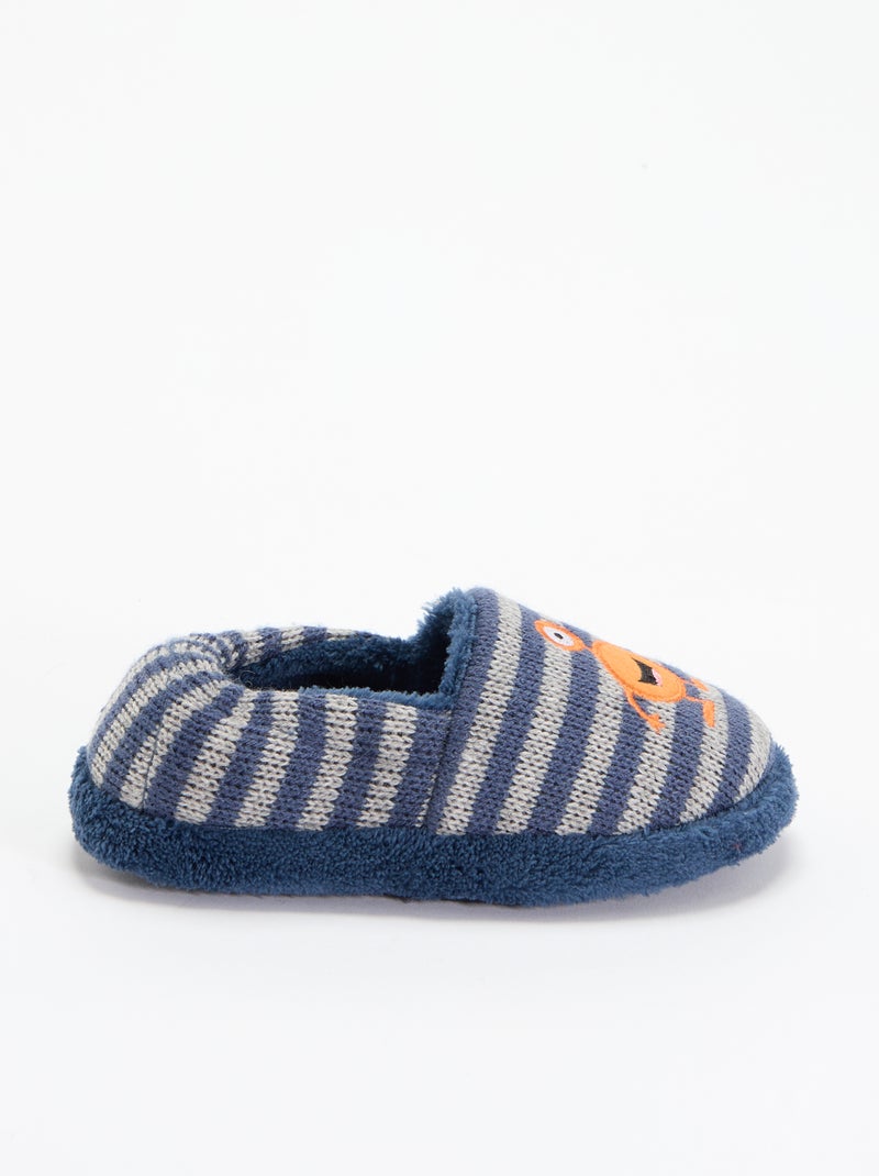 Zapatillas de casa forradas Azul - Kiabi