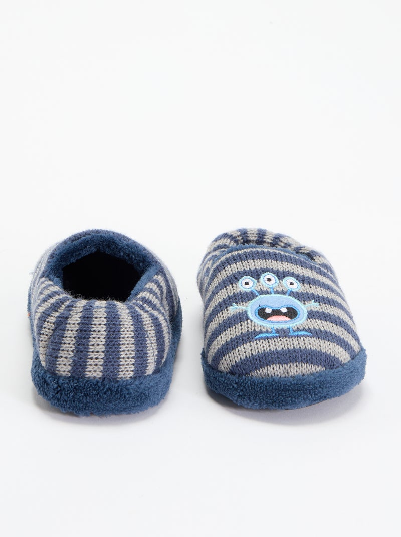 Zapatillas de casa forradas Azul - Kiabi