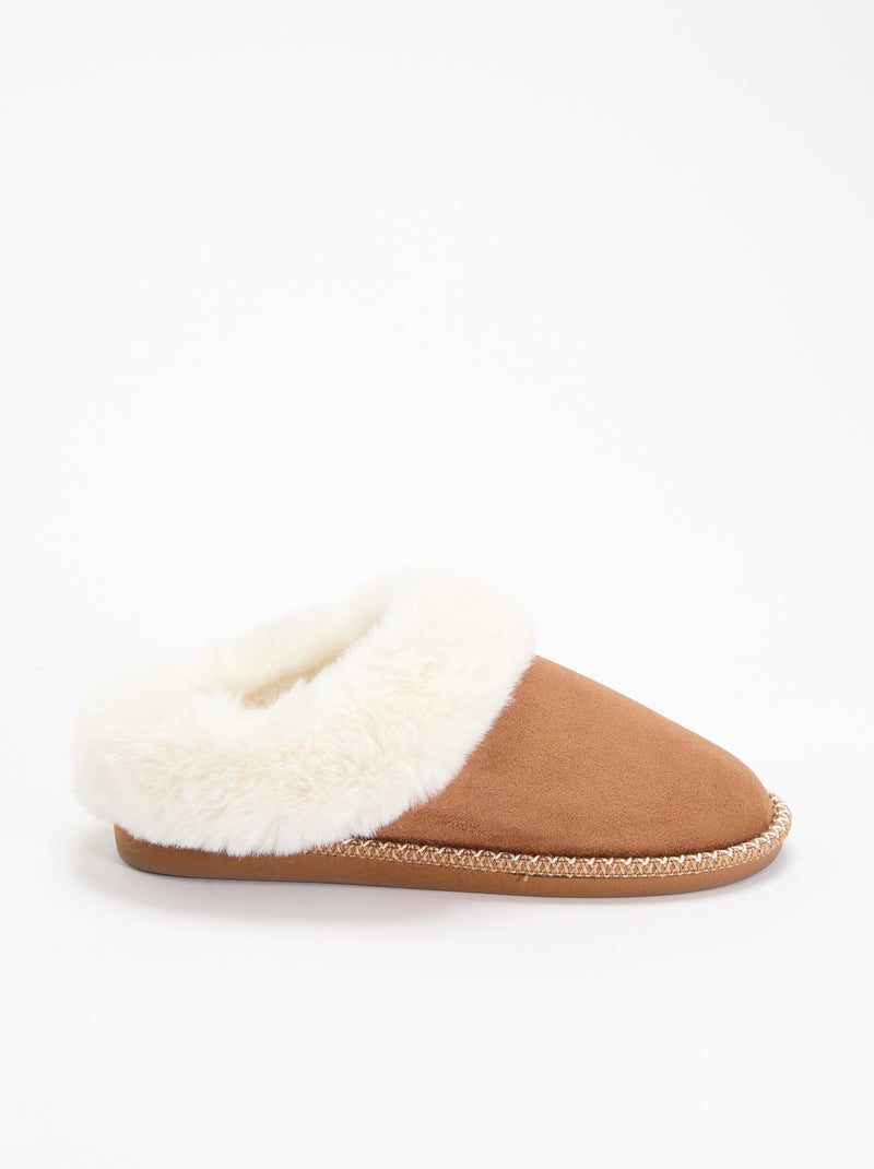 Zapatillas de casa forradas Marron - Kiabi