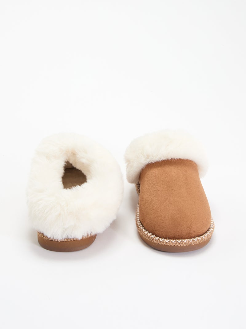 Zapatillas de casa forradas Marron - Kiabi