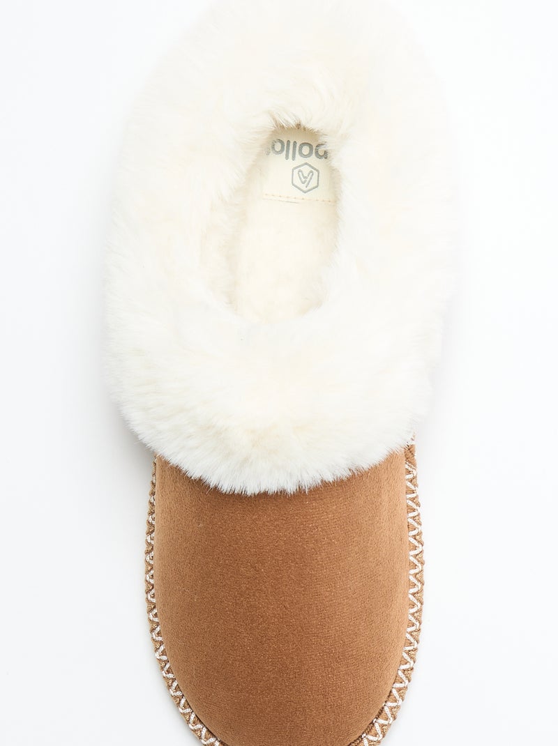 Zapatillas de casa forradas Marron - Kiabi