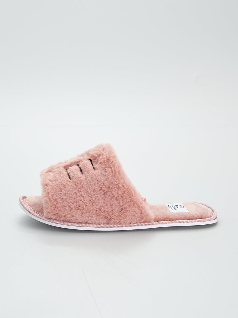Zapatillas de casa forradas 'Mickey Mouse' beige - Kiabi
