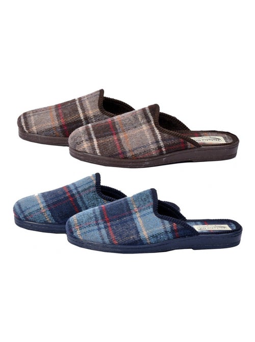 Zapatillas de casa hombre Confort y Calidad Superior Pack de 2 - Kiabi Zapatillas de casa hombre Confort y Calidad Superior Pack de 2 - Kiabi