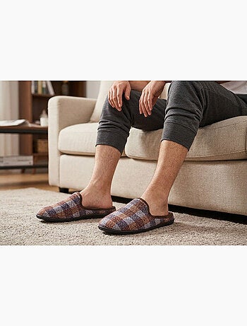Zapatillas de casa Hombre Mula Cálidas Antideslizantes Confort OZABI