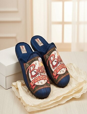 Zapatillas de casa hombre mula estampado PHOTOPRINT