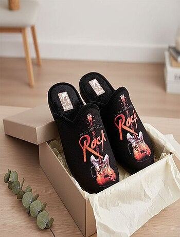 Zapatillas de casa hombre mula estampado PHOTOPRINT
