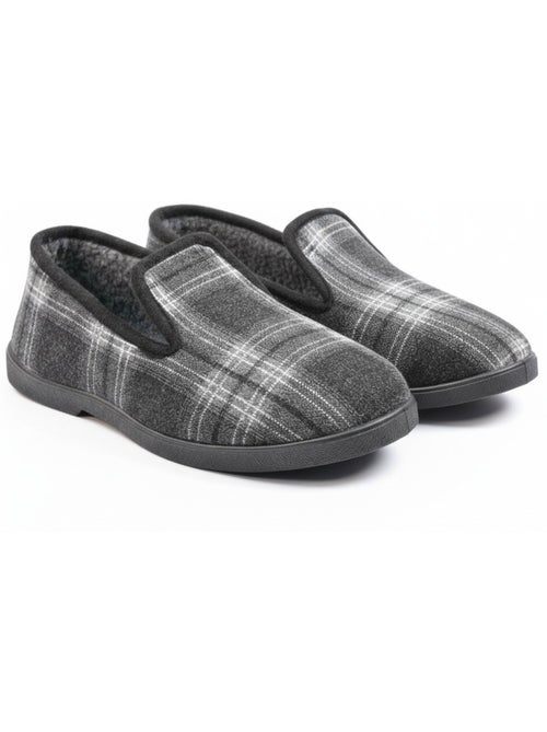 Zapatillas de casa hombre ozabi antideslizantes a cuadros, suela extraíble - Kiabi Zapatillas de casa hombre ozabi antideslizantes a cuadros, suela extraíble - Kiabi