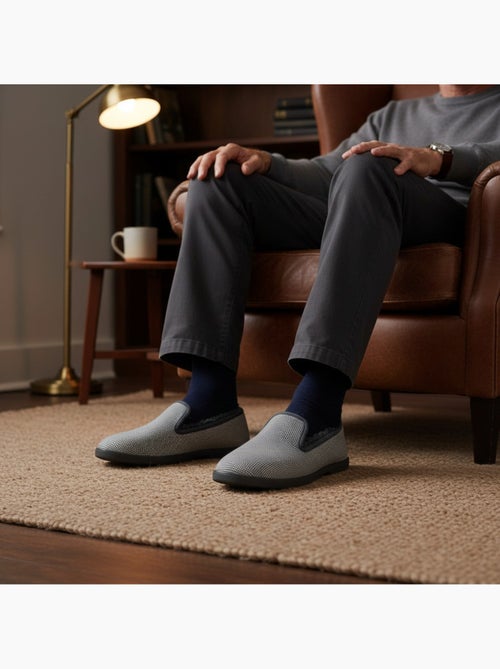Zapatillas de casa hombre ozabi antideslizantes a cuadros, suela extraíble - Kiabi Zapatillas de casa hombre ozabi antideslizantes a cuadros, suela extraíble - Kiabi