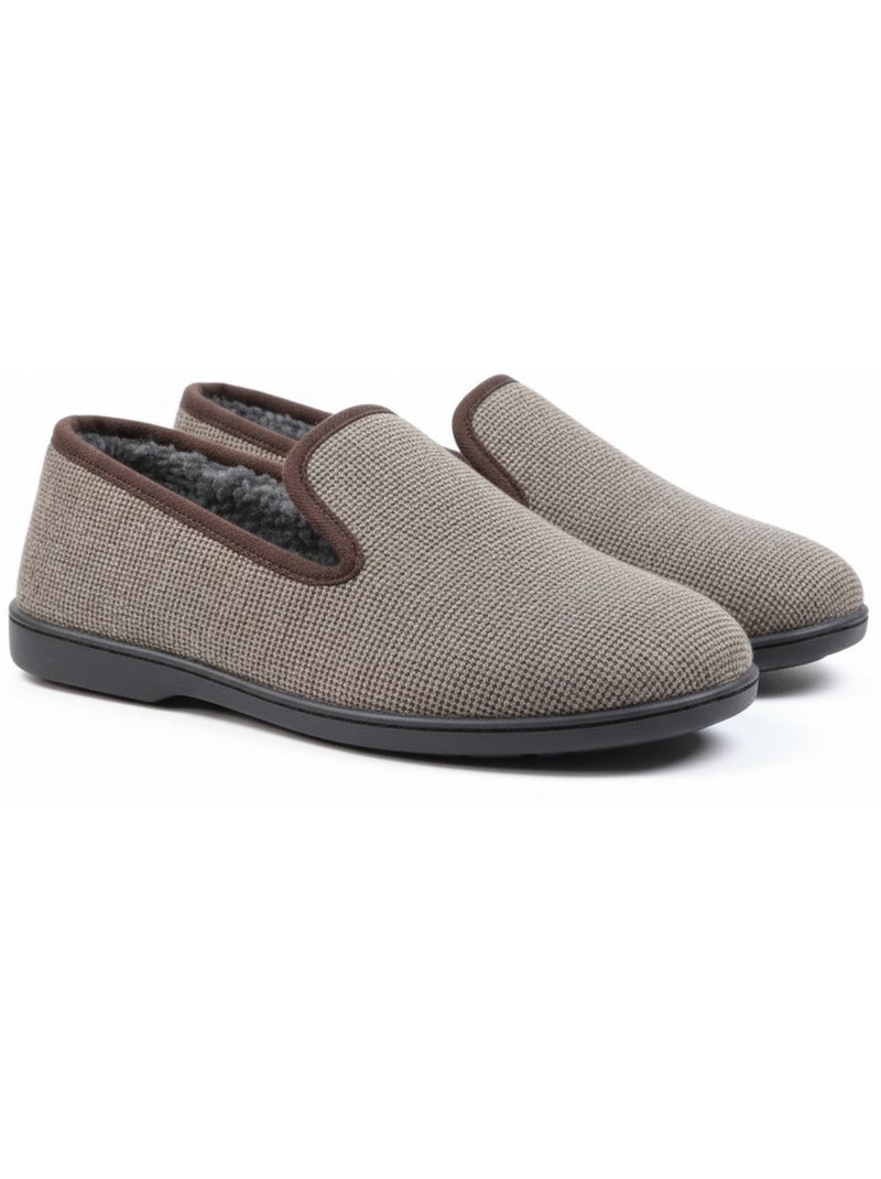 Zapatillas de casa hombre ozabi antideslizantes a cuadros, suela extraíble Tiza - Kiabi