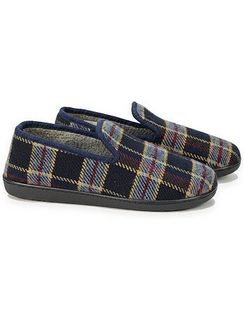 Zapatillas de casa hombre ozabi charentaises cuadros escoceses