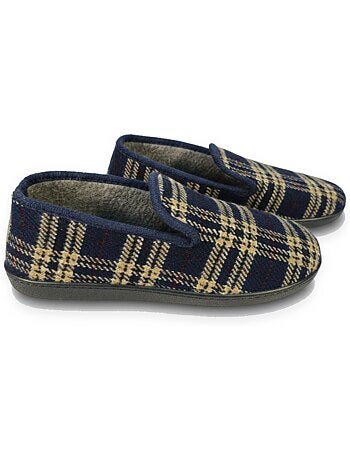 Zapatillas de casa hombre ozabi charentaises cuadros escoceses