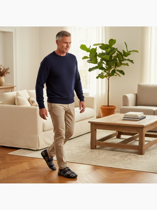 Zapatillas de casa hombre ozabi charentaises cuadros escoceses - Kiabi