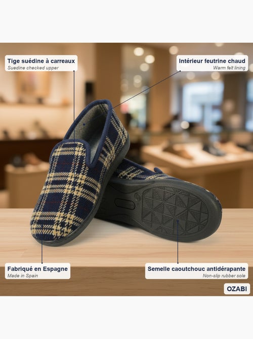 Zapatillas de casa hombre ozabi charentaises cuadros escoceses - Kiabi