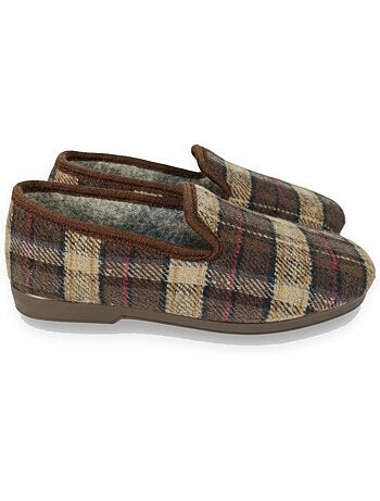 Zapatillas de casa hombre ozabi charentaises cuadros escoceses