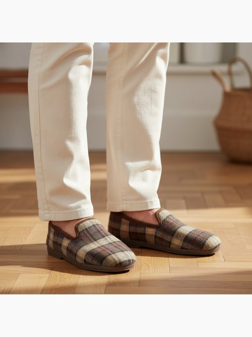 Zapatillas de casa hombre ozabi charentaises cuadros escoceses - Kiabi